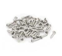 sourcing map 50pcs M2 x 8mm en acier inoxydable vis Phillips vis auto-taraudeuses à tête ronde
