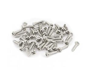 sourcing map 50pcs M2 x 8mm en acier inoxydable vis Phillips vis auto-taraudeuses à tête ronde