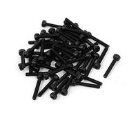 sourcing map 50pcs M2x12mm Vis à tête hexagonale à six pans creux Noir | Vis moletée, Boulon, Alliage d'acier