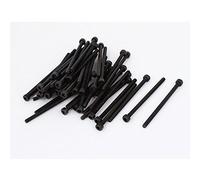sourcing map 50pcs M3 x 50 Vis à tête six pans creux cylindrique hexagonale boulon Alliage d'acier Noir
