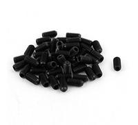 sourcing map 50pcs Noir M4 x 8mm en Acier allié vis à Six pans Creux sans tête Ver à Cuvette