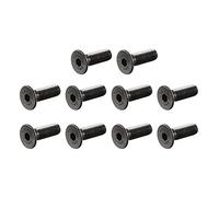 sourcing map 50pcs Vis à Tête Fraisée Plate à Six Pans Creux Vis à Douille Hexagonale Boulon M5 x 16 mm Métrique Noir