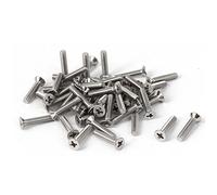 sourcing map 50pcs Vis Tête Fraisée Cruciforme Tête Plate Boulon M2,5 x 12mm en Acier Inoxydable 316 Vis