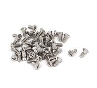 sourcing map 50pcs Vis Tête Fraisée Cruciforme Tête Plate Boulon M2 x 5mm en Acier Inoxydable Vis