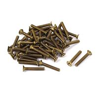 sourcing map 50pcs Vis Tête Fraisée Cruciforme Tête Plate Boulon M3 x 20mm GB819 vis