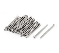 sourcing map 50pcs Vis Tête Fraisée Cruciforme Tête Plate Boulon M3 x 50mm