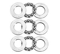 sourcing map 51102 Poussée Billes Roulements 15mm x 28mm x 9mm Chrome Acier ABEC3 Unique Rangée Rouleau 3pcs