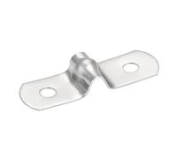 sourcing map 5mm Fixation Tuyau Collier De Serrage 2 Trous Inox 201 25pcs | Pince Rigide, Tuyau Clip, Tube Attacher 2 Trous, Attache Grillage Rigide Fixer Clôture