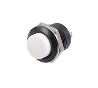 sourcing map 5Pc,16mm Blanc Momentané Bouton Inter. Rond Bouton R13-507 SPST 1 NO 1 NC