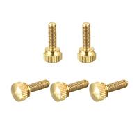 sourcing map 5Pcs Bouton Moleté Vis, M5x16mm Laiton Épaule Boulons Étagé Poignée Boutons Attaches pour PC, Électronique, Mécanique