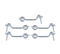 sourcing map 5pcs Crochet de Cabine Crochet Fermeture Porte Fenêtre Coulissante Loquet de Porte Verrou Boulon Œil Volets Garage Portail Grange 2.8" avec Vis Placage Finition