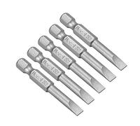 sourcing map 5Pcs Embout de Tournevis 1/4" Hex 50mm queue magnétique longue SL5 fente