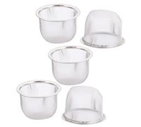 sourcing map 5pcs Filtre Théière Maille Thé Infuseur Filtre Tisane Crépine Filet Thé Panier Passoire épice ronde acier inoxydable 75mm Diamètre