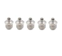 sourcing map 5pcs Graisseur Droit 1/4" Nickelé Raccord Graisseur Pistolets Embout pour Auto Moto