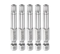 sourcing map 5pcs H5 Hexagonal Tournevis Embout 1/4" Hexagonal Tige 2" Longueur Magnétique Sécurité Vis Embout électriques Outil