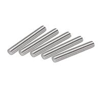 sourcing map 5pcs M10 x 60mm Tige Filetée Entièrement 304 Inox Acier Droite Main Filetage M10-1,5 Filetage Pas