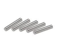 sourcing map 5Pcs M6 x 30mm Tige Filetée Entièrement 304 Inox Acier Droite Fil À La Main M6-1.0 Fil Pas
