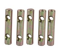 sourcing map 5pcs M8x60mm Double Trou ZinguéFer Fente Entraînement Croix Goupille Écrou