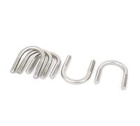 sourcing map 5pcs pour 22mm Tuyau Dia M6 304 Inoxidable Acier Rond plier | U-Boulon Attache