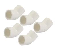 sourcing map 5pcs Raccord Coude PVC Tuyau 20mm Dia 45 Angle Degré Blanc | Adaptateur Connecteur