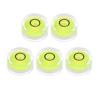 sourcing map 5pcs Ronde Bulle Niveau 18X9mm Mini Circulaire Bulle Niveaux pour Nivellement Appareil Photo Trépied Télescope Atelier Plateau Tournant Photos Cadre, Citron Vert