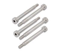 sourcing map 5pcs Vis Épaule 6mm Ø 50mm long épaule filetage M5