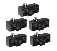 sourcing map 5Pcs Z-15GD-B 1 NO + 1 NC Roseau Court levier bouton pression Micro-commutateurs