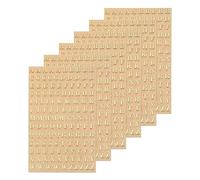 sourcing map 6 Feuilles Lettre Résine Autocollants 3D Petit A à Z Or 3mm | Mini Alphabet Autocollant Métallique Étincelle Alliage Majuscule pour Résine Ongle Créacollage