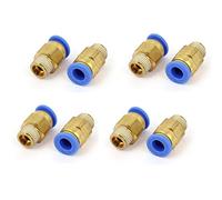 sourcing map 6 mm 1/8" BSP mâle connecteur rapide filetage des raccords air pneumatique 8 pcs