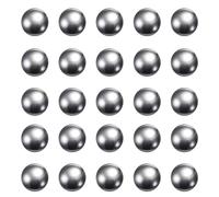sourcing map 60pcs Précision Billes 10mm Diamètre G10 Chrome Acier Bille pour Roulements, Argent