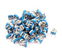 sourcing map 60Pcs URW-065 100k Ohm 3 bornes Potentiomètre Résistance réglable