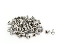 sourcing map 60pcs Vis Tête Fraisée Cruciforme Tête Plate Boulon M2x4mm Acier Inox 316