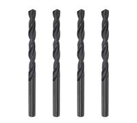 sourcing map 6542 Haute Vitesse Acier Droit Tige Foret Hélicoïdal, Entièrement Rectifié Noir Oxyde Forets 5.9mm Foret Diamètre 90mm Total Longueur 4 Pcs