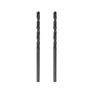 sourcing map 6542 Haute Vitesse Acier Droit Tige Foret Hélicoïdal, Entièrement Rectifié Noir Oxyde Perceuse Bits 2.4mm Perceuse Diamètre 56mm Total Longueur 2 Pcs