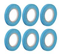 sourcing map 6Pcs 7mm 0.28 pouce Large 20m 21 Yards Masquage Ruban Peintres Ruban Rouleaux Clair Bleu