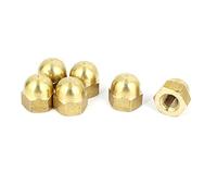 sourcing map 6pcs Écrou Borgne Laiton M10 Hexagonal Dôme Clou Décoratif pour Vis Boulon