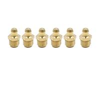 sourcing map 6pcs Graisseur Droit M10x1.5 Laiton Filetage Raccord Graissage Embout pour Voiture Moto