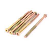 sourcing map 6pcs M8 x 120mm tête fraisée hexagonale vis fixation vis