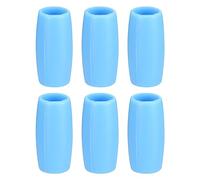sourcing map 6pcs Silicone Paille Conseils, Métal Paille Couvertures, Doux Réutilisable Pailles Conseils pour 1/2 pouce(12mm) OD Inox Acier Pailles, Lumière Bleu