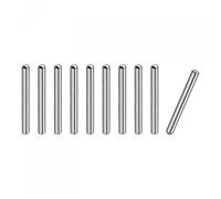 sourcing map 6x50mm Goujons, 10pcs 304 Inox Acier Rond Tête Plat Chanfreiné Terminal Goupille Bois Couchette Lit Étagère Chevilles Support Étagères Jeûne Éléments