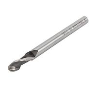 sourcing map 8mm Diamètre coupe Gorge hélicoïdale HSS-AL 2 Flûtes Fraises hémisphériques Coupeur Moulin