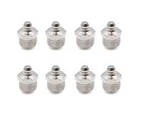 sourcing map 8pcs Graisseur Droit M14x1.5 Nickelé Filetage Raccord Graissage Pistolets Embout pour Voiture Moto
