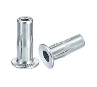 sourcing map 8pcs M6 Multi-Grip Rivet Écrous Carbone Acier Plus Écrous | Pré-Bulbé Tige Plat Tête Fileté Insert Écrou, pour Construction Industriel