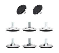 sourcing map 8pcs Pieds de Nivellement Meuble Réglable Pied Réglable Patin de Meuble Jambe Pied de Table Chaise Base Protection Plancher M10x17x50mm