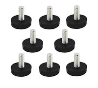 sourcing map 8pcs Pieds de Nivellement Meuble Réglable Pied Réglable Patins de Meuble Jambe Pied de Table Chaise Base Protection Plancher Glisse M6 x 15 mm Filetage Noir