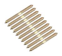 sourcing map 8x90mm Vis Double Filetage Boulon Cintre, 12pcs Double Terminal Autotaraudant Vis Bois Cheville pour Connexion