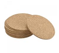 sourcing map 95mm Dessous de Verre Rond sous-Verres 3mm Épais Liège Coupe Tapis Tampon pour Vaisselle 10pcs