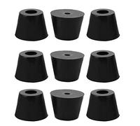 sourcing map 9pcs Patin Pied Chaise Meuble Caoutchouc Tampon Pare-choc Embout Jambe Protection Avec Rondelle Métallique D17x13xH13mm