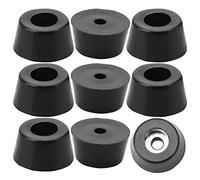 sourcing map 9pcs Patin Pied Chaise Meuble Caoutchouc Tampon Pare-choc Embout Jambe Protection Avec Rondelle Métallique D15x12xH8mm