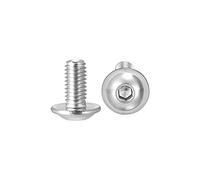 sourcing map À Bride Vis à Tête Cylindrique à Six Pans Creux M3x6mm Vis à Six Pans Creux 304 Acier Inoxydable Attaches Boulons Entièrement Fileté Machine Vis 50Pcs